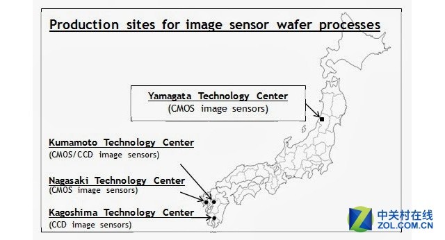 索尼在日本本土的傳感器工廠位置