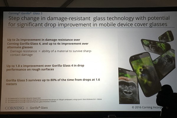 康寧發(fā)布第五代大猩猩玻璃 以后別給手機(jī)貼膜了