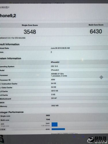 iPhone 7性能首曝光 這跑分簡直無敵了！