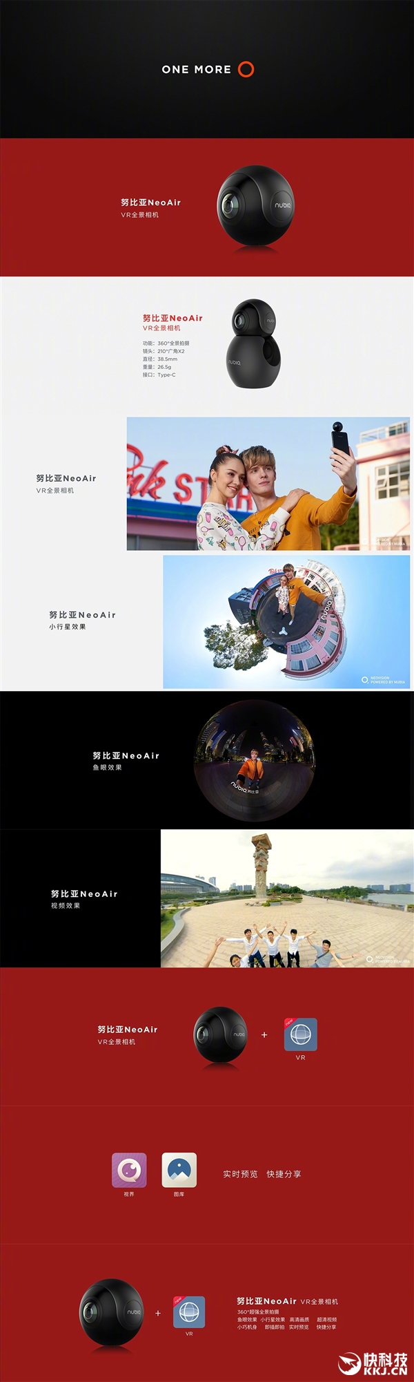 nubia發(fā)布NeoAir VR全景相機(jī):360度無死角