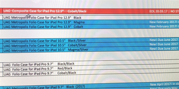 蘋果10.5寸新iPad Pro曝光：A10X處理器、窄邊