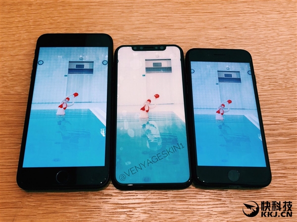 iPhone 8亮屏對比iPhone 7、7 Plus：全面屏震撼