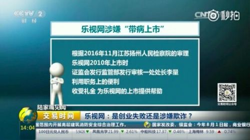 央視炮轟樂視網(wǎng)：是創(chuàng)業(yè)失敗還是涉嫌欺詐？