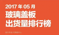 2017年05月玻璃蓋板出貨量排行榜