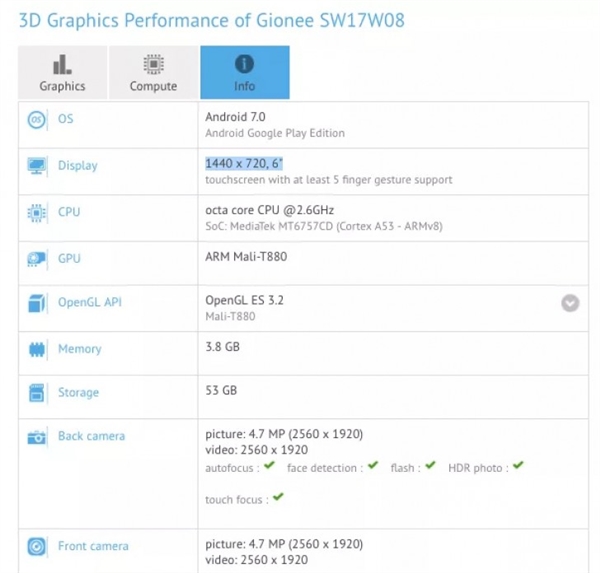 金立2款全面屏新機(jī)齊曝光：聯(lián)發(fā)科P25/P30