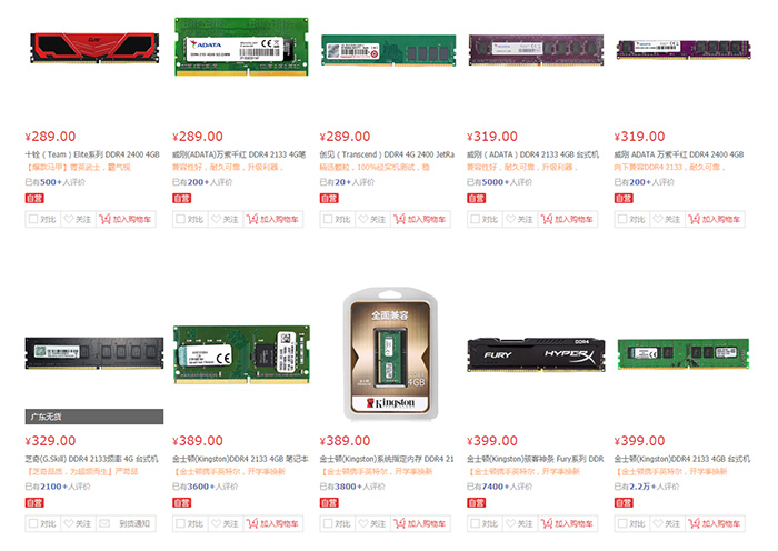 內(nèi)存價格要上天了:一條4GB約300元 8GB約550元起