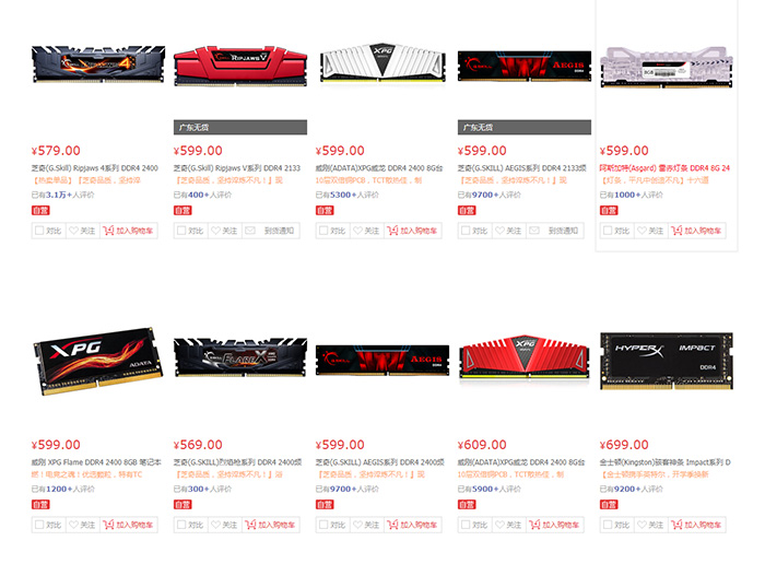 內(nèi)存價格要上天了:一條4GB約300元 8GB約550元起
