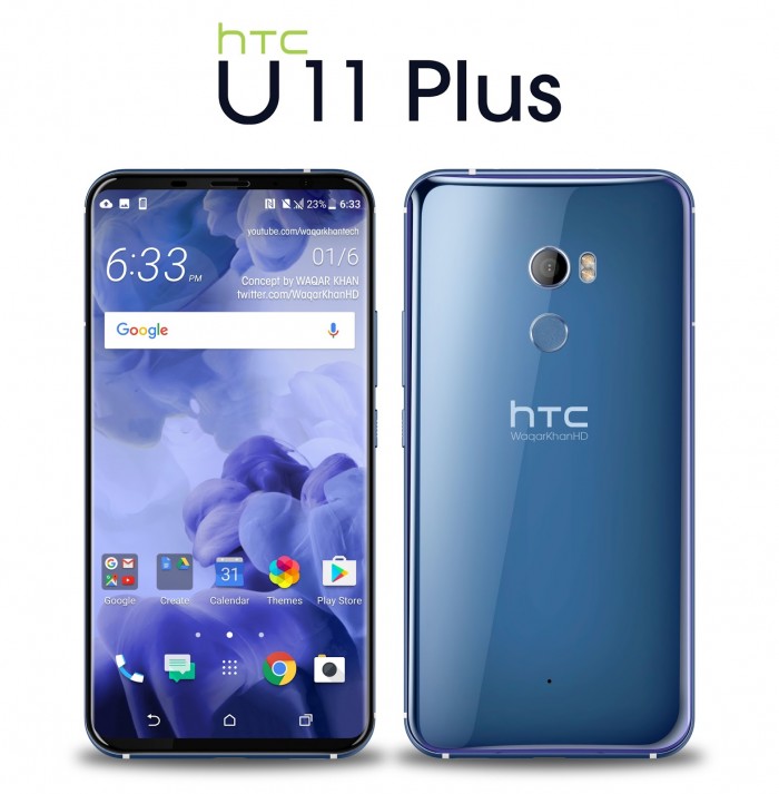 HTC全面屏手機(jī)U11 Plus渲染圖曝光