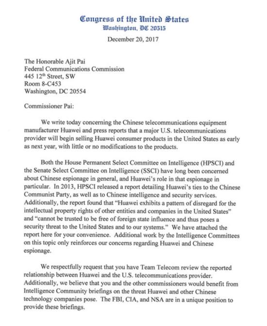 AT&T不賣華為手機皆因一封信？華為：仍會在美推新品