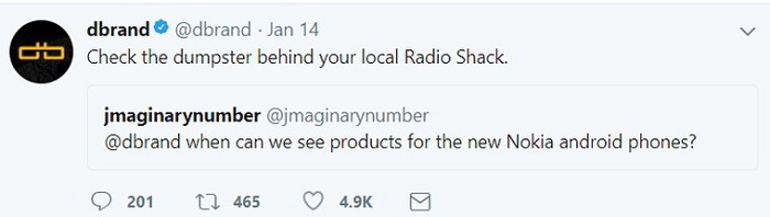 dbrand官推怒噴諾基亞Android智能機：拒絕為其生產(chǎn)手機保護殼