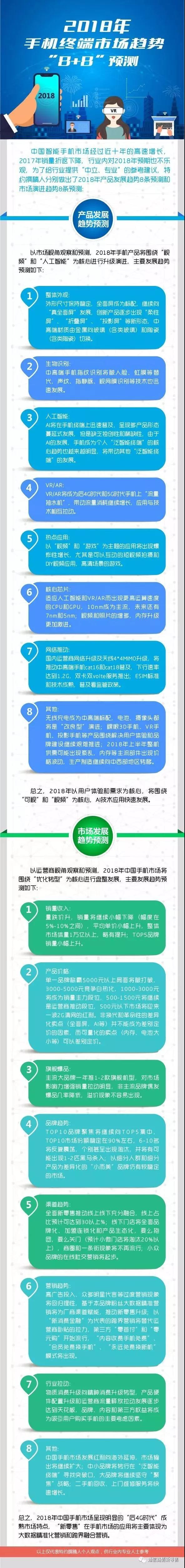 2018年手機(jī)終端市場趨勢“8+8”預(yù)測