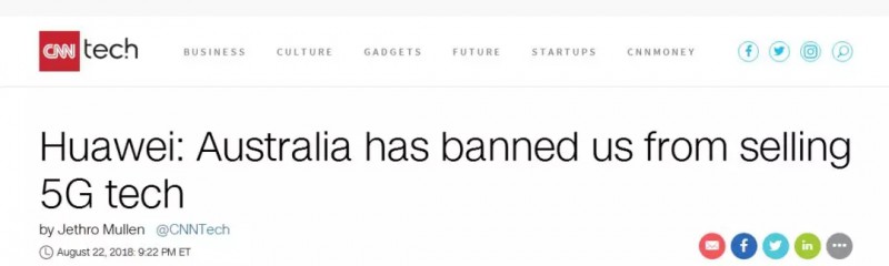 華為回應(yīng)澳5G市場被禁:澳政府違背公平競爭和非歧視原則