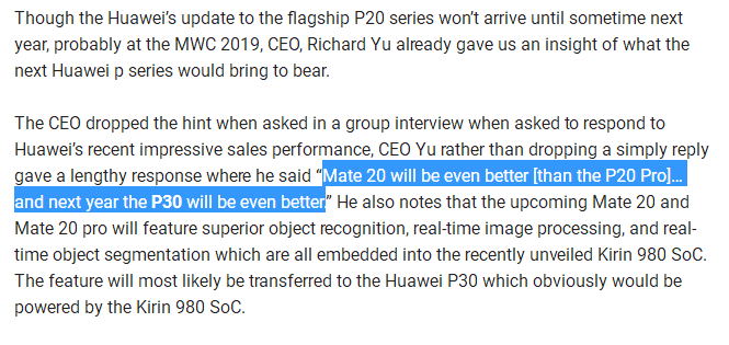 華為P30手機(jī)要來了!余承東:會(huì)比上代賣得更好