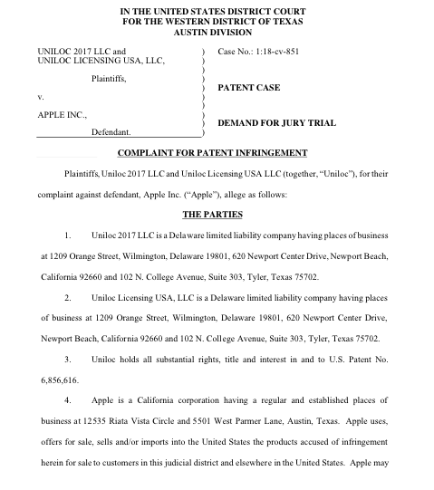 蘋果再次被專利流氓盯上，這次幾乎全部蘋果產(chǎn)品“遭殃”