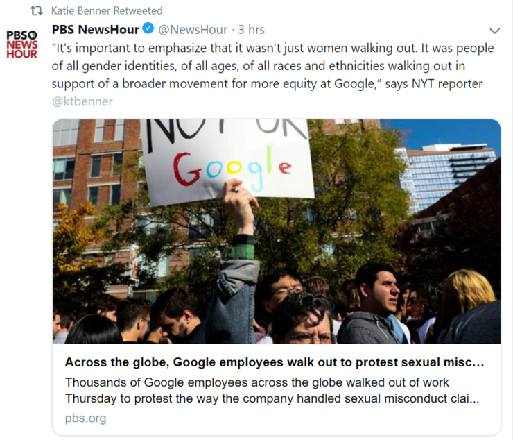 谷歌大罷工席卷全球 47個(gè)辦事處規(guī)模超歷史