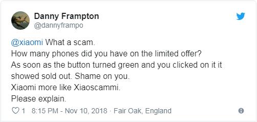 小米手機(jī)1英鎊搶購(gòu)引眾怒:庫(kù)存稀少且未明示“抽獎(jiǎng)”機(jī)制