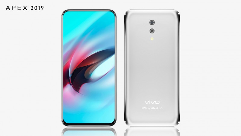 vivo APEX 2019渲染圖曝光:機身無任何按鍵 屏占近100%