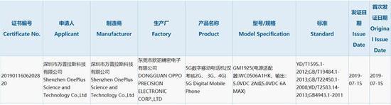 vivo、一加5G手機獲得3C認證 將于今年Q3上市