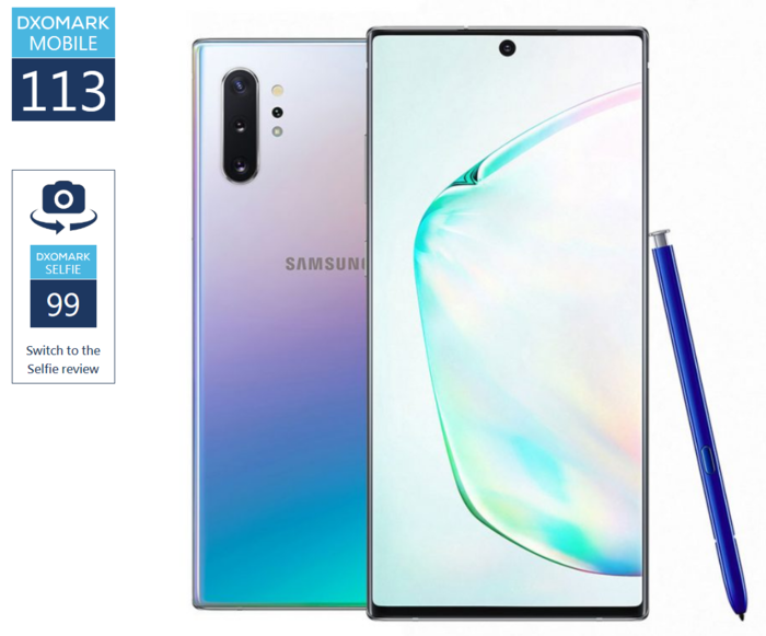 DxOMark排名更新，三星Note10+得分113全球第一