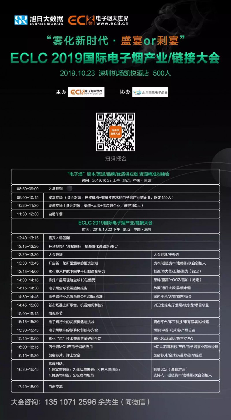 全球首屆電子煙全產(chǎn)業(yè)大會(huì)：資本+品牌+渠道+供應(yīng)鏈齊聚盛宴！