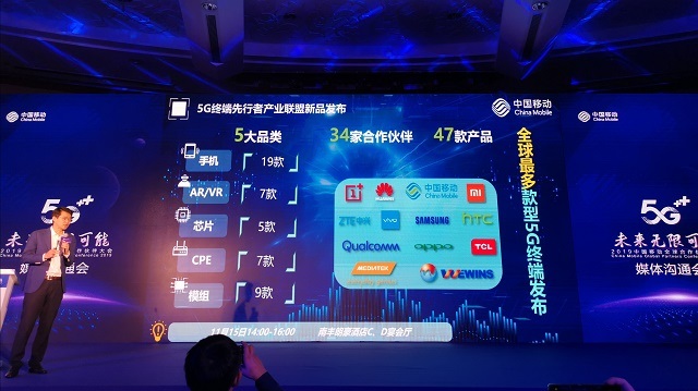 中國移動(dòng)聯(lián)盟將發(fā)47款5G終端新品：含19款手機，5款芯片等