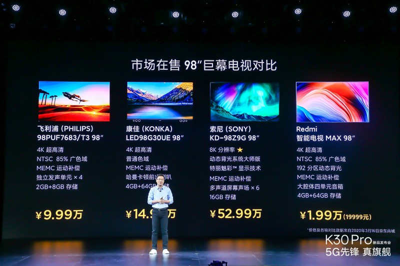 5G旗艦手機、智能巨幕電視、大屏智能音箱  Redmi三屏齊發(fā)持續發(fā)力手機+AIoT