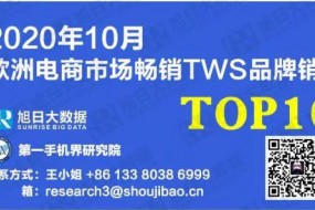 2020年10月歐洲電商市場(chǎng)TWS品牌銷(xiāo)量TOP10