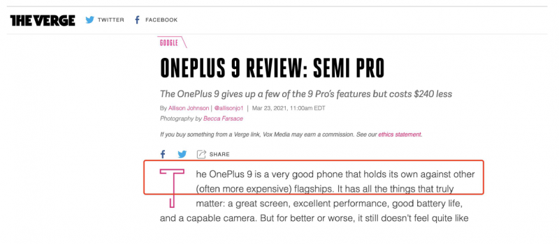 一加 9 系列全球預(yù)售破紀錄，海外媒體一致好評